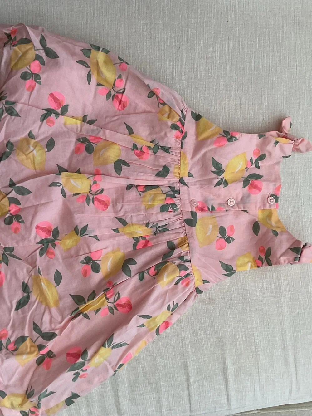 OshKosh B'gosh Pink Lemon Print Cotton Sundress